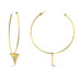 Boucles d'oreilles créoles à dents de requin par Lauren Howe | Or Vermeil .925 | Cristal
